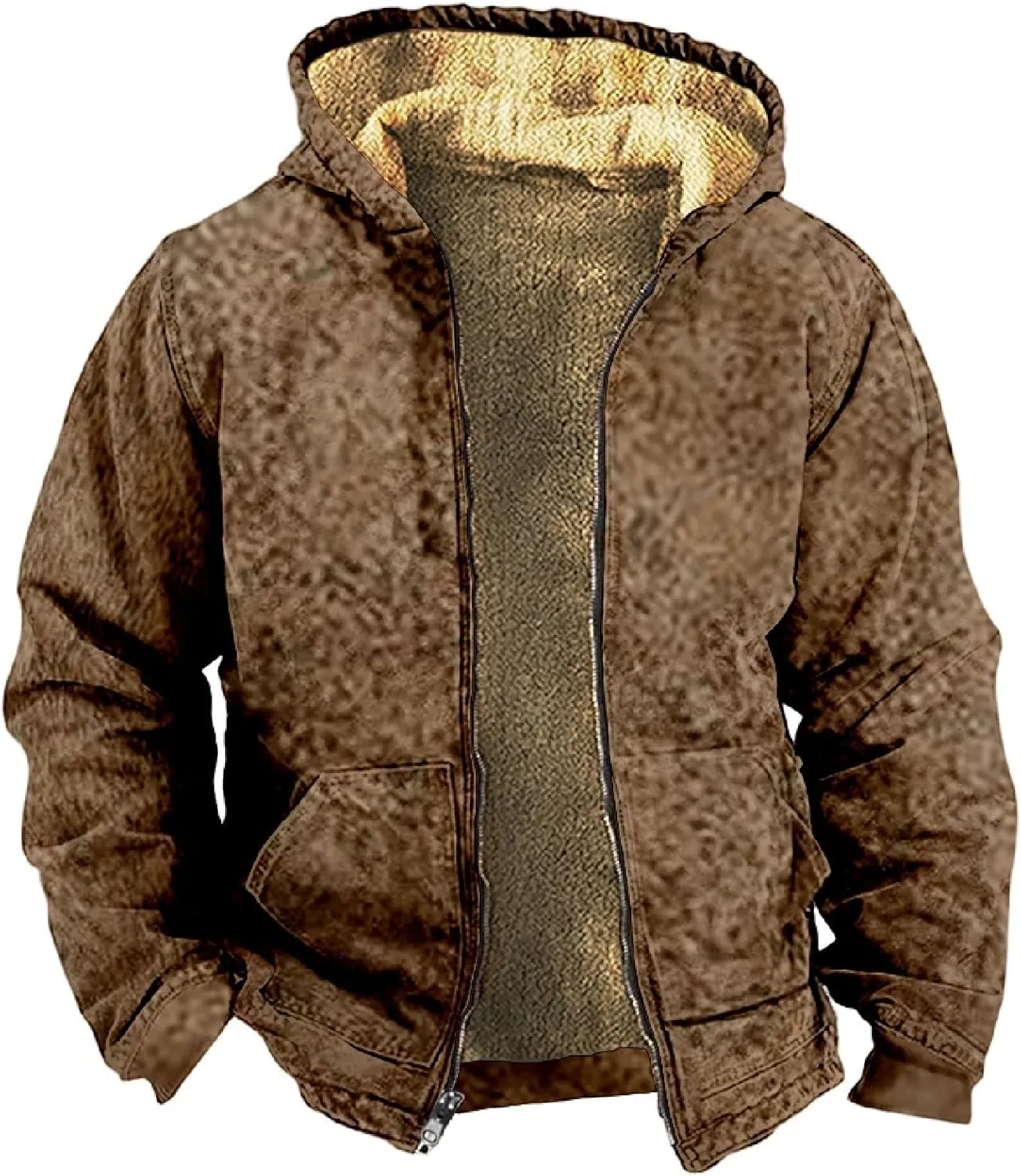 Mens Hoodies Zip Up Winter Fleece Lined Graphic Jacket Tie Dye Cool Heated Coat Big And Tall Thermal Workout Outwear