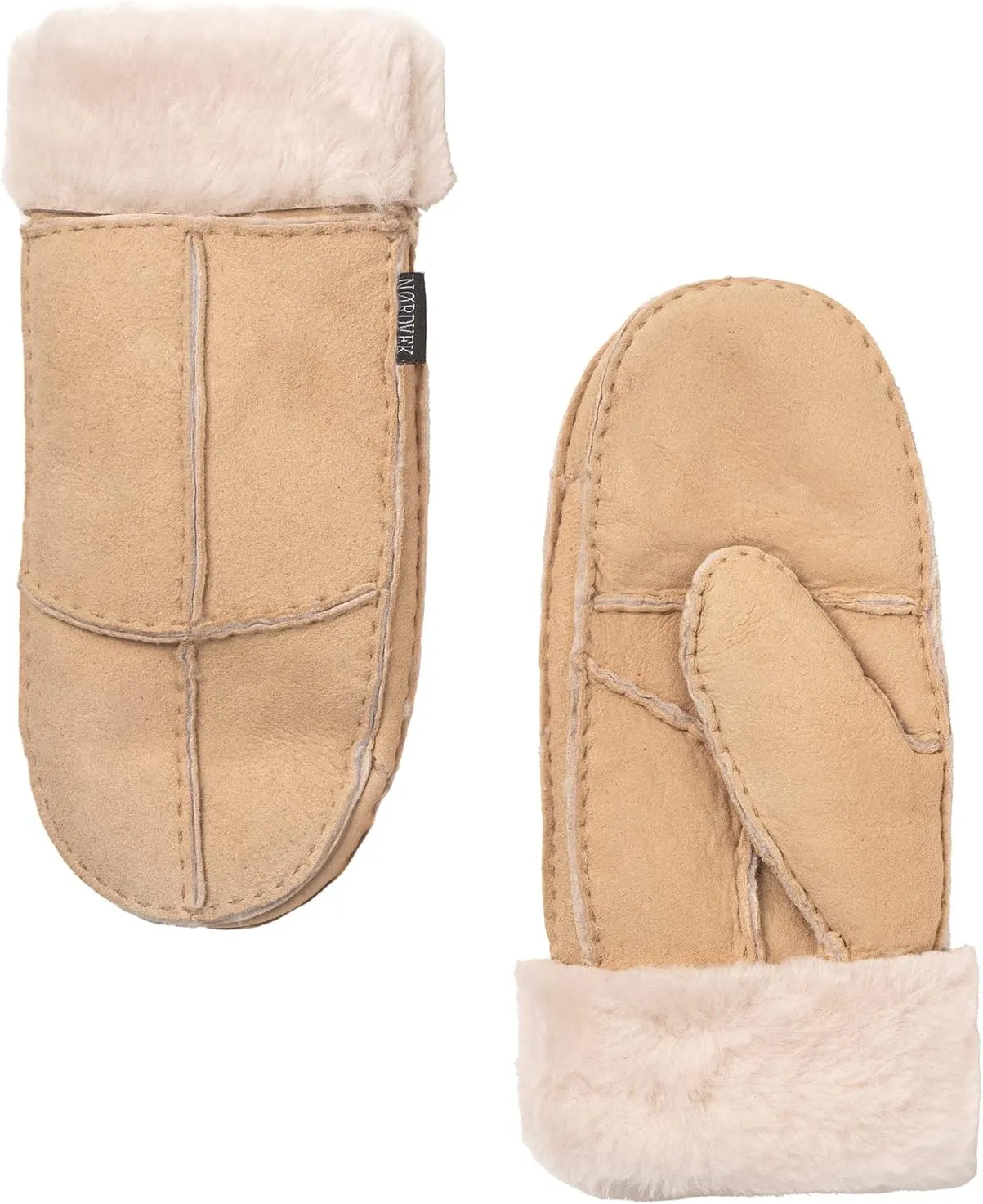 Nordvek Womens Sheepskin Mittens - Adjustable Turnover Cuff # 308-100