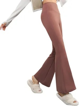 OHRAIN Women's Fleece Lined Pants Yoga Pants Winter Thermal Flare Leggings Tummy Control Stretchy High Waisted Warm Bootcut