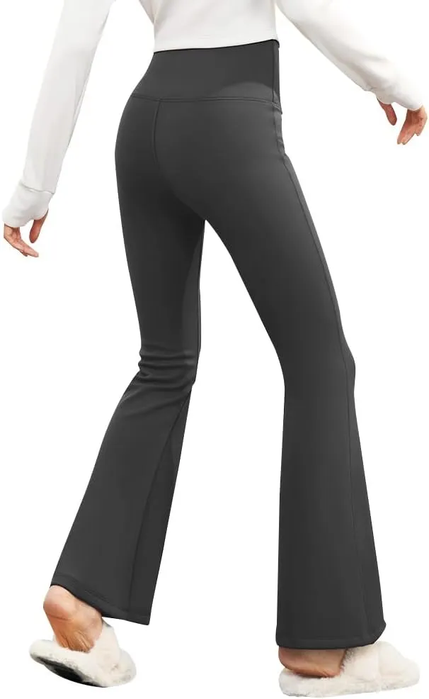OHRAIN Women's Fleece Lined Pants Yoga Pants Winter Thermal Flare Leggings Tummy Control Stretchy High Waisted Warm Bootcut
