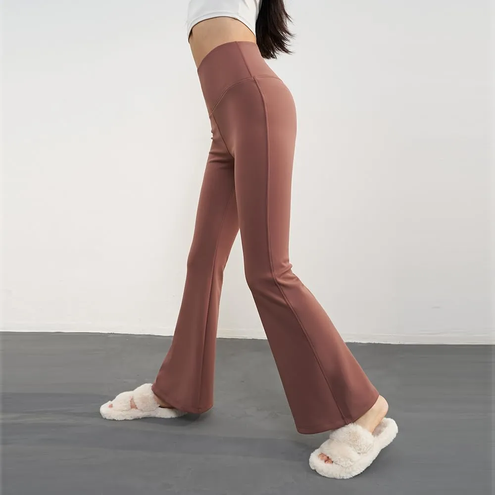 OHRAIN Women's Fleece Lined Pants Yoga Pants Winter Thermal Flare Leggings Tummy Control Stretchy High Waisted Warm Bootcut