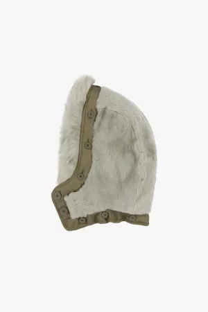 Shearling Quilt Hood - Pale Jade / Pale Sage