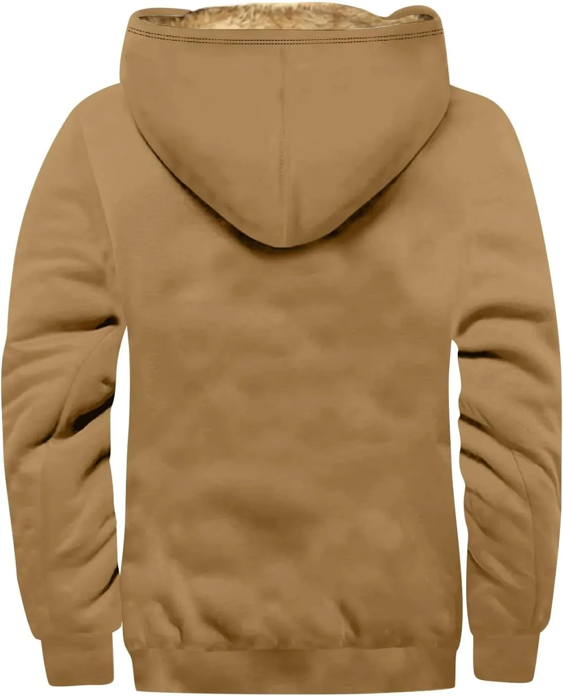 Winter Coat For Men With Hood Fleece Lined Zipper Graphic Coat Motorcycle Heavy Fashion Jacket