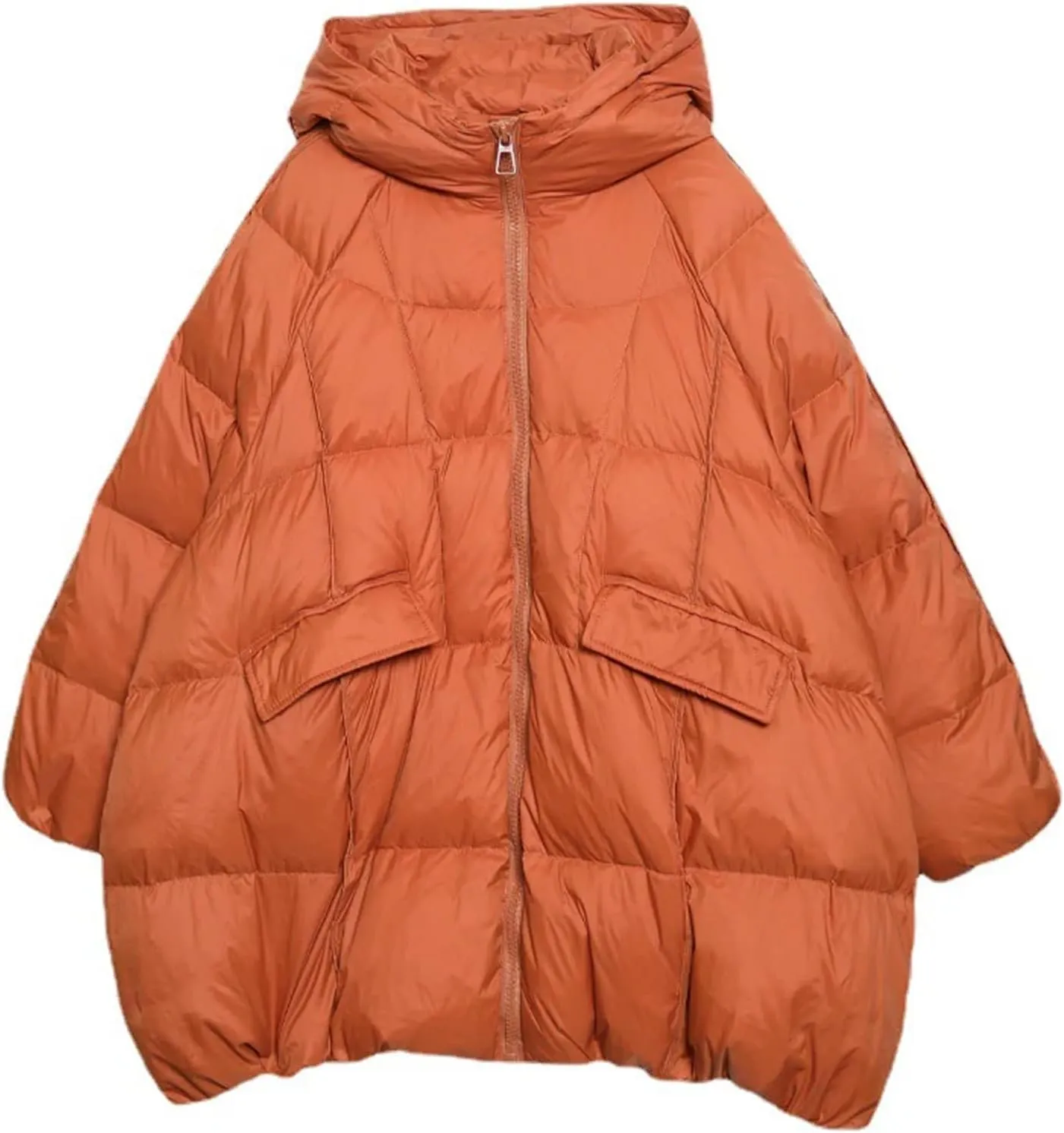Winter Women Duck Down Jacket Hooded Warm Oversize Puffer Coat Female Casual Loose Parkas