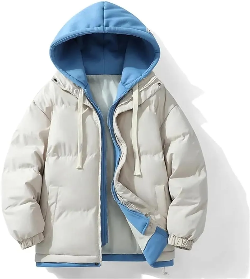 Womens Hooded Cotton Coata Winter Warm Jacket Down Cotton Parkas Coat Snow Wear Puffer Jacket Parkas Womens Outwear