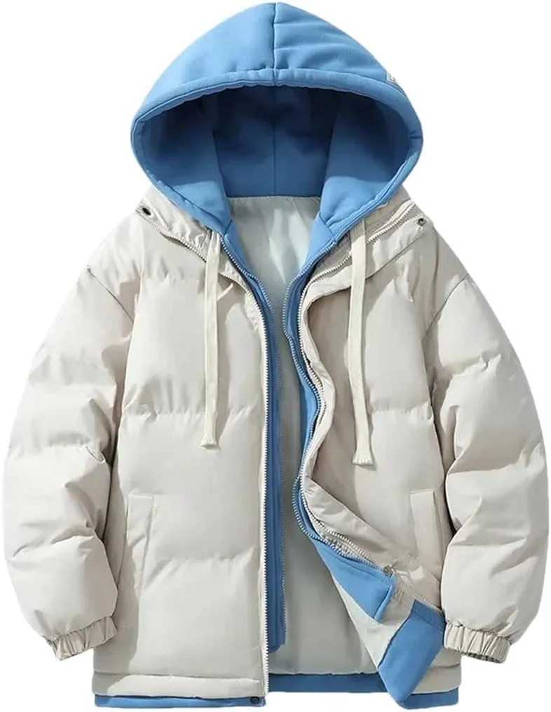 Womens Hooded Cotton Coata Winter Warm Jacket Down Cotton Parkas Coat Snow Wear Puffer Jacket Parkas Womens Outwear