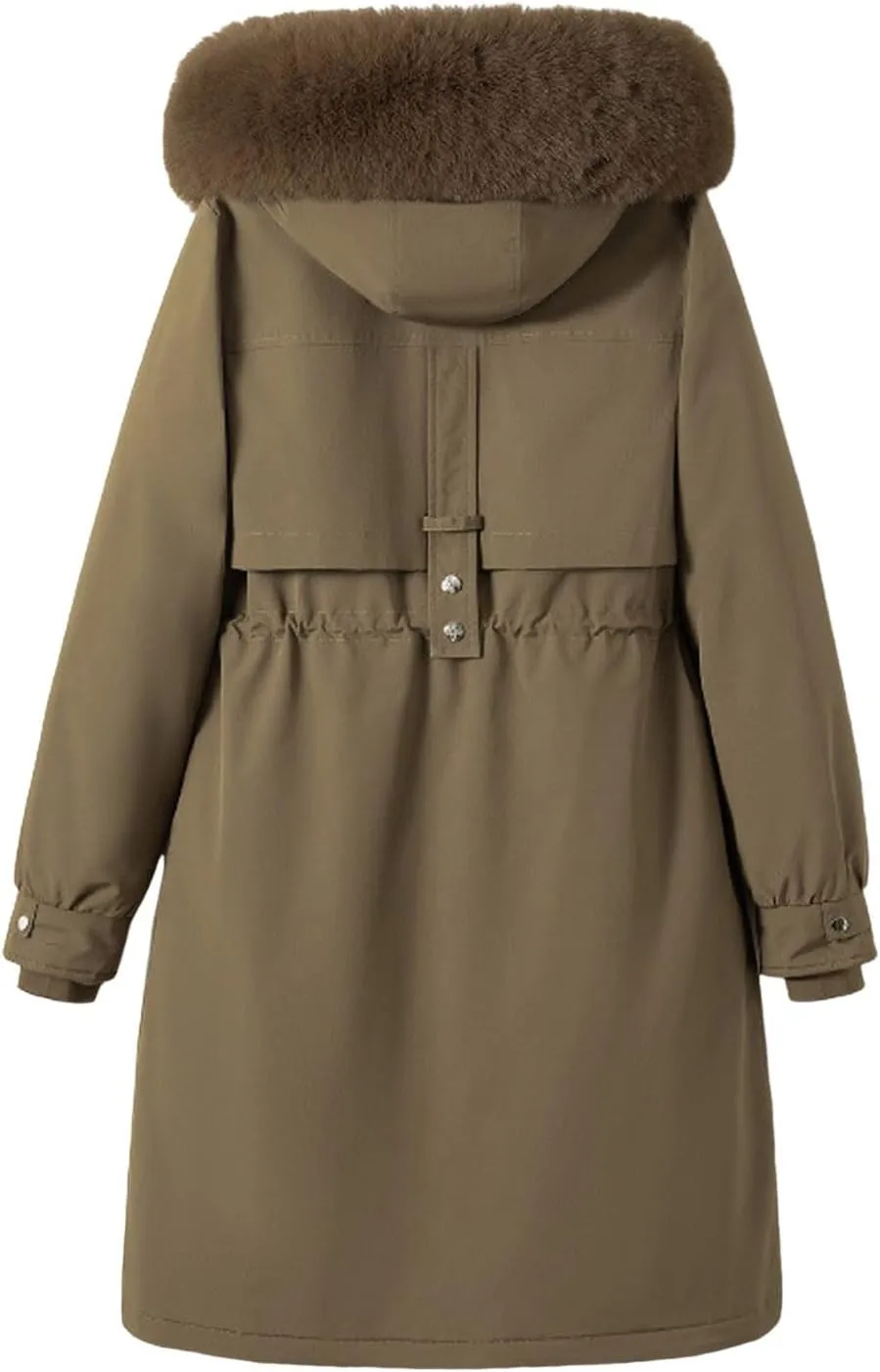 Women's Hooded Winter Coat Waterproof Down Long Jacket Warm Parka Thicken Puffer Coat Quilted Jacket with Fur Hood