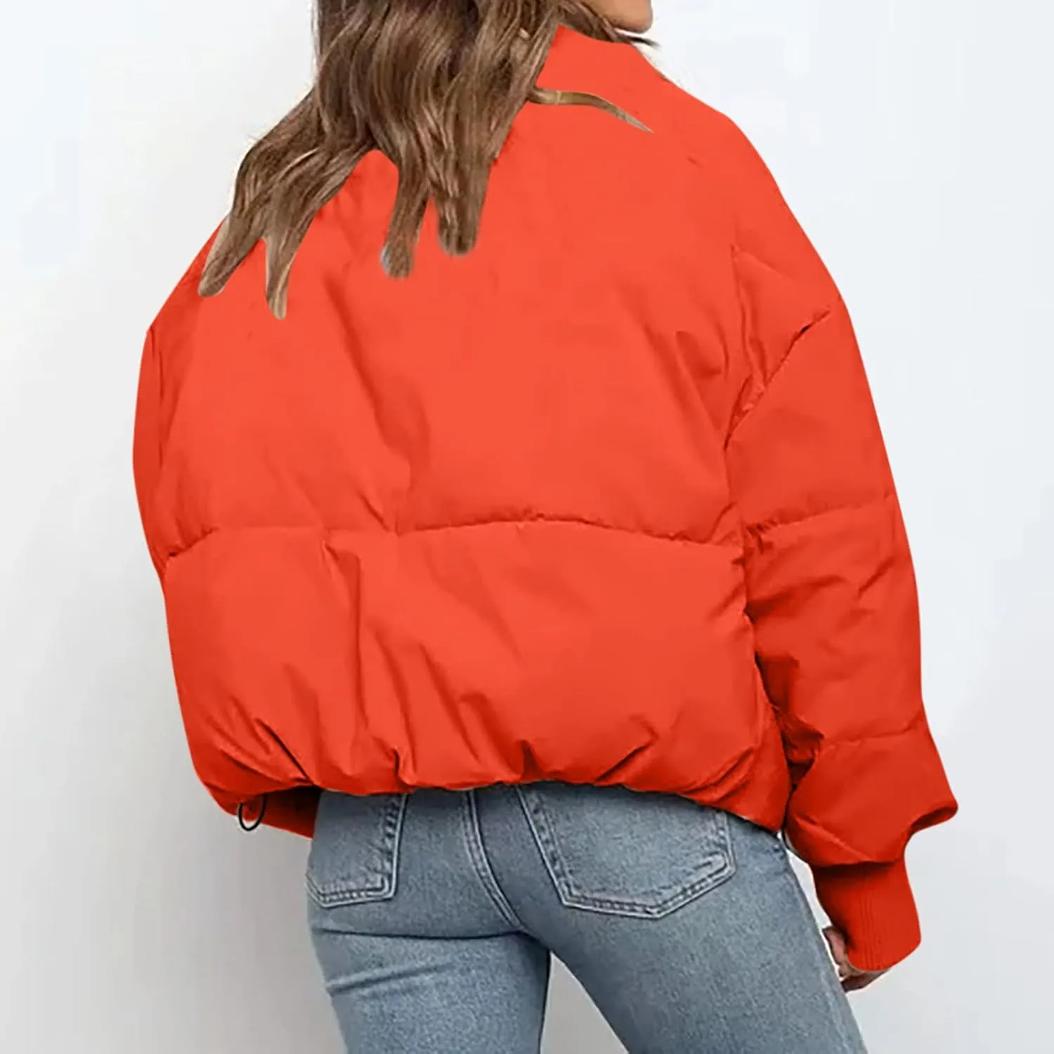 Women's Winter Puffer Coat Thicken Padded Down Jacket Outdoor Shearling Warm Quilted Casual Zipper 2024 Trendy Parka Outwear